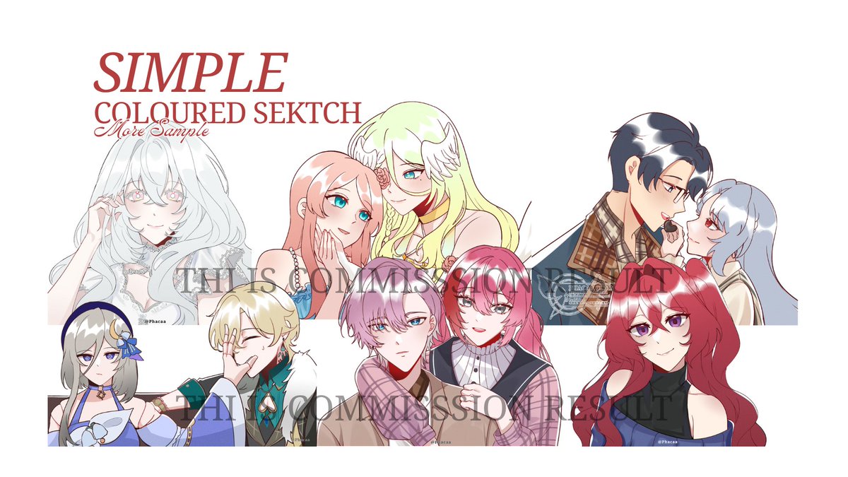 Phacaa's tweet photo. Open commission!
[♡/↻ are appreciated]

EN 🛒: https://t.co/SYuZPidCaw

Help me get verified ><)!!
Special price:
` Single: 8$ 
` Couple: 15$ 
Get the special price only until sept!!
I also open other menu on vgen!

#opencommission #VgenComm https://t.co/g8h4vVjyrX