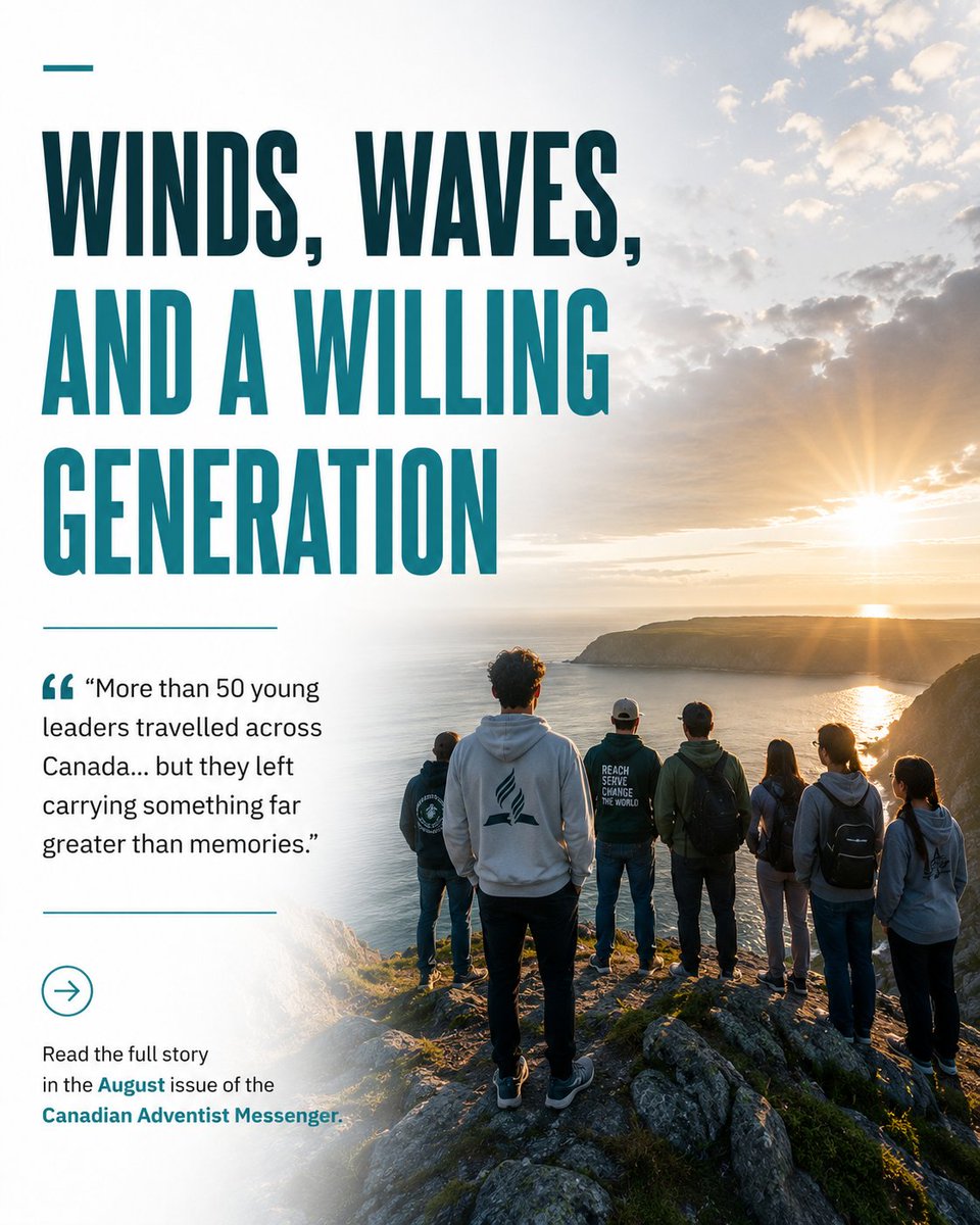 SDA_Messenger's tweet photo. 50+ young leaders from across Canada gathered in Newfoundland to worship, connect, and dream about the future of youth ministry. One reminder stood out: wherever we are, God is with us.

Read online! Just search for "The Canadian Adventist Messenger Magazine" https://t.co/DurWKDfiuk