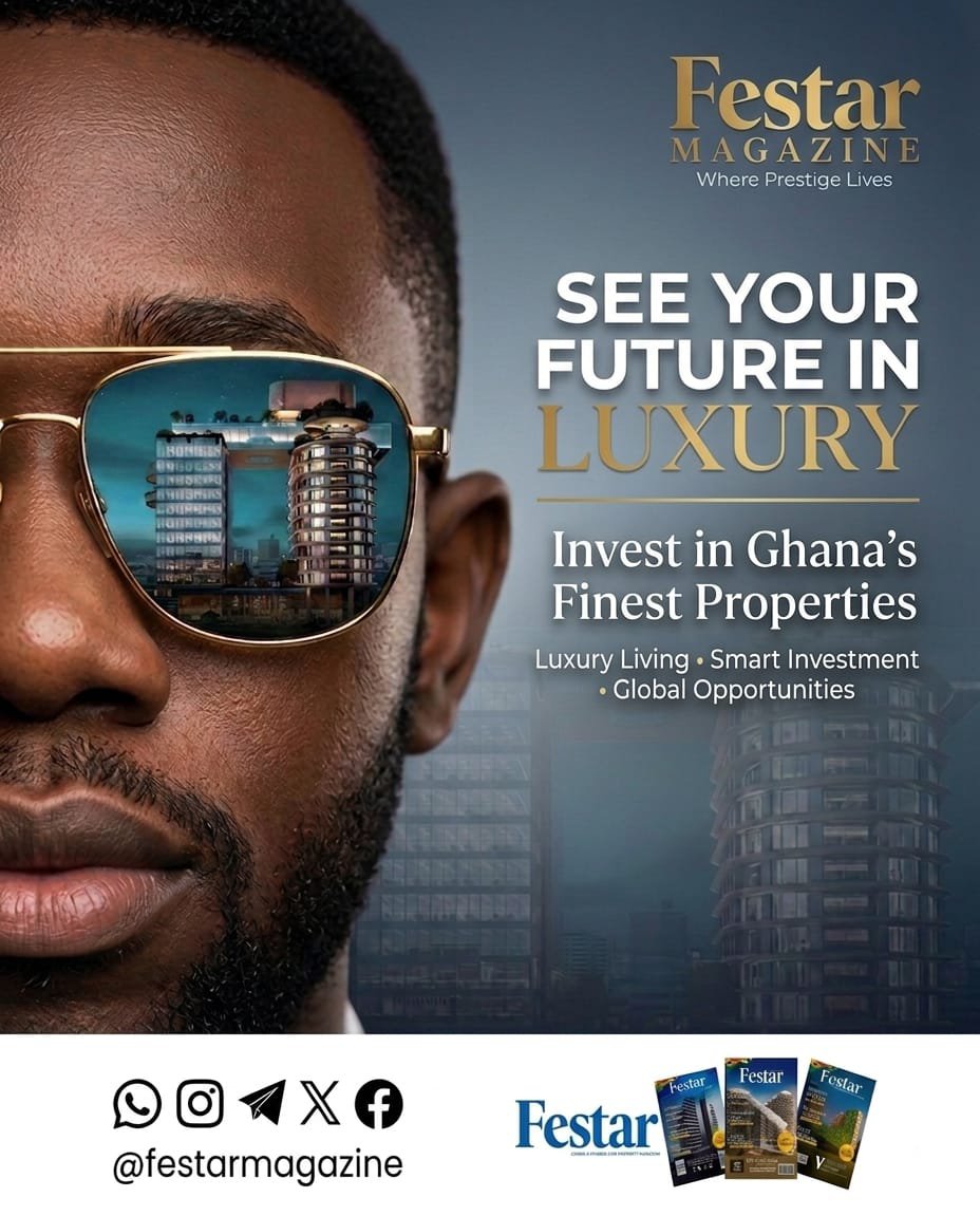 festarmagazine's tweet photo. SEE YOUR FUTURE IN LUXURY.
Invest in Ghana's Finest Properties.
Luxury Living. Smart Investment. Global Opportunities.
Ghana's skyline is rising — is your portfolio?
#FestarMagazine #WherePrestigeLives https://t.co/F7ko6RPqIp