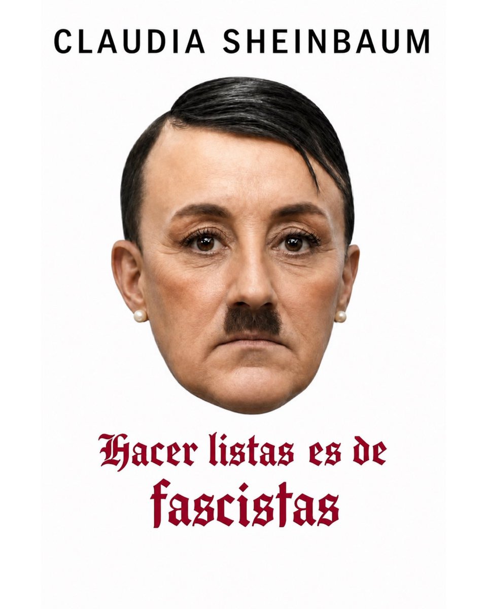 marcelcarrillog's tweet photo. Lo bueno es que lo dijo la narca de Palacio, no nosotros:

“Las listas son fascistas”.

El pintor austríaco estaría orgulloso. https://t.co/1Bui3UBgz2
