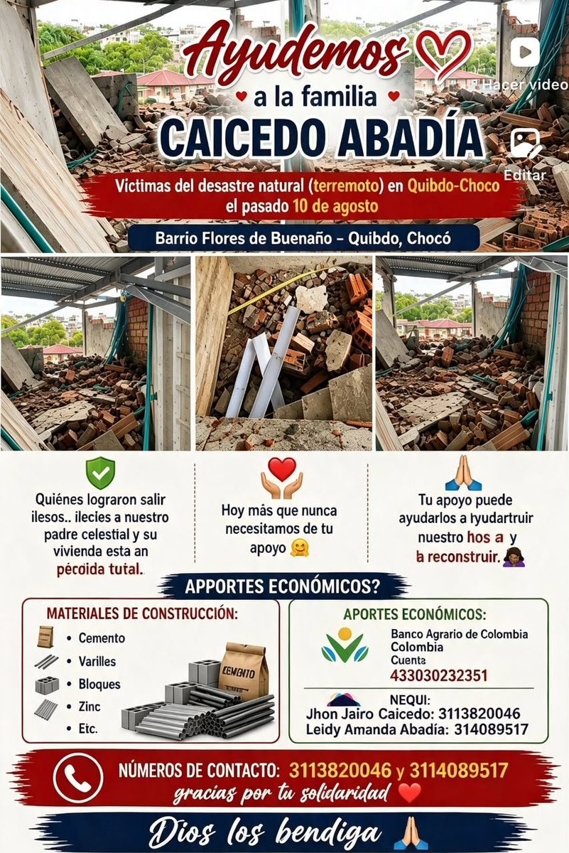 mena_yeimar's tweet photo. Por favor con lo q puedan contribuir Dios les pague https://t.co/7gIDFvhIyW