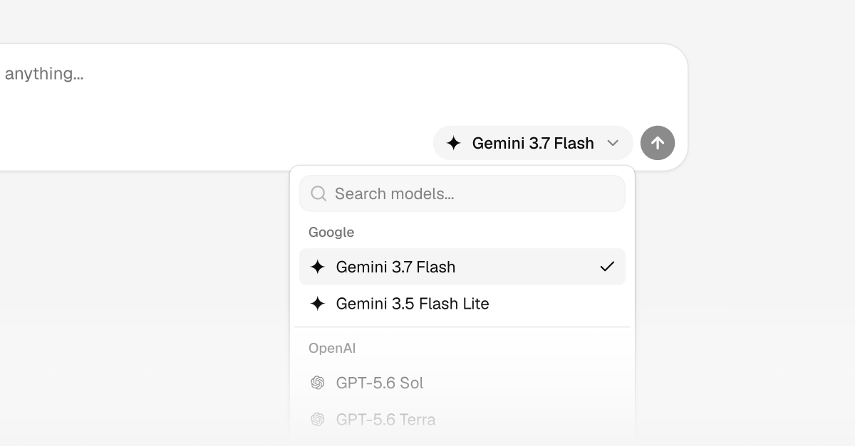 ClavyAI's tweet photo. Gemini 3.7 Flash is now available in Clavy! https://t.co/145LprlIw0
