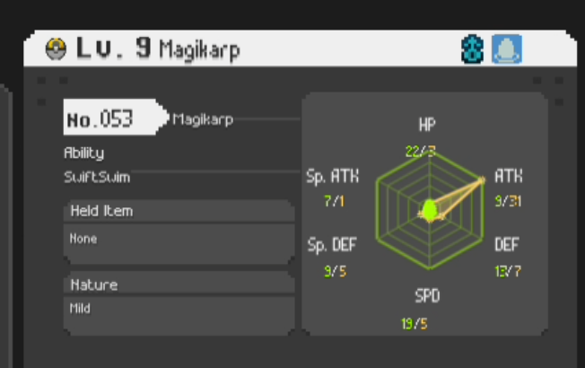 UndreamedPanic's tweet photo. Why did my testers Magikarp become one-punch man https://t.co/qCPxghJpx4