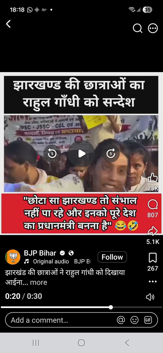 ABidada65279's tweet photo. @INCIndia A Bavkuf  pappu ko..
56 Years Mai Abhi Maturity
Lakin Mind Abhi bhi 18 Years ka
So ..Pappu Hindustan ki
 Forgin Policy ki Bath..
Tho.. World ko Patha hai..
Bharat ka Naam or Kaam..Modi.ji 
So..
Support..Dehli ..Bavkuf Gen Z ko
Lakin..
Jharkhand Mai Nahi...?

Jai hind https://t.co/MoiZaWMjPO