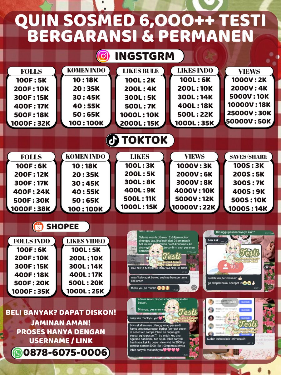 Corallins's tweet photo. Sosneed Trusted Sejak 2018 @HOLARESSA
Order: https://t.co/pYCKxXehKm

💗100% GARANSI
💗AMAN &amp; FAST

FOLLOWERS LIKE VIEW JUAL LIKES VIEWS SHOPEE TIKTOK IG INDO jasa Buzzer komentar komen Comment save zonauang fb facebook Upfoll beli instagram foll murah indonesia WTS WTB FOLLOWER https://t.co/JOjEdeeoHf