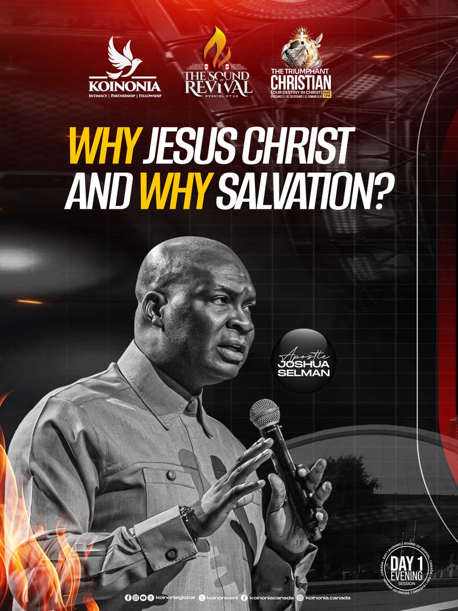 koinoniaeni's tweet photo. #ApostleJoshuaSelman
#TheTriumphantChristianPart1
#OurDestinyInChrist
#TheSoundOfRevival2026
#SoundOfRevivalCanada
#KoinoniaGlobal https://t.co/7Gt2lgMXBn