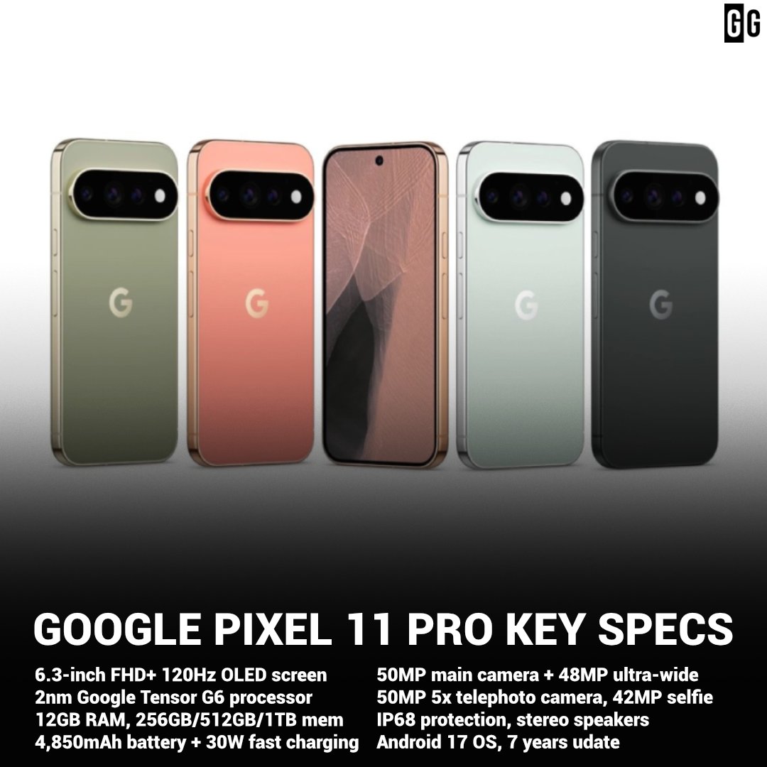 GIZGUIDEPH's tweet photo. Here are the highlights of the Google Pixel 11 Pro.

Check the comments section below for more info. ⬇️⬇️⬇️

#GIZGUIDEPH #Google https://t.co/qnvU0lp1wr