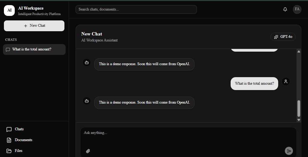 1Farankhan's tweet photo. Building an AI Workspace from scratch. Today’s challenge: PDF → AI Q&A
Upload works ✅
PDF preview works ✅
Text extraction is next
But the old demo response is still showing
Debugging, learning, building.
#BuildInPublic #NextJS #React #AI #TypeScript #SaaS https://t.co/MgTOUOZ3IL