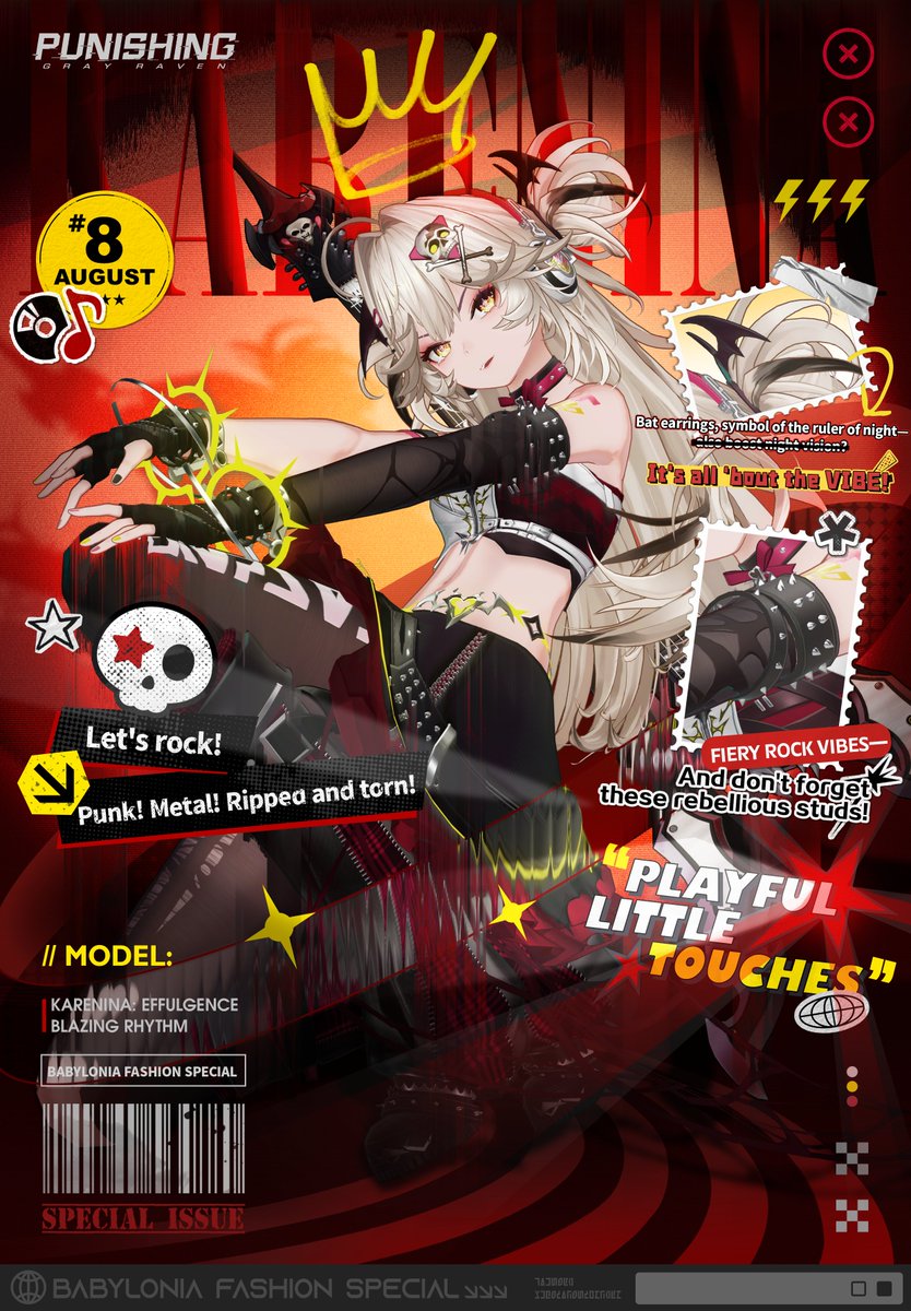 PGR_GLOBAL's tweet photo. [Babylonia Fashion Special Issue | Summer Edition]

Fierce, untamed punk rock, or tender romance on a sun-soaked coast?
Come join us, Commandant(｡･∀･)ﾉﾞ Let's check out their outfit ideas together!

——————————————
🎸 The Punishing: Gray Raven "One Heart, One Hertz" Global Online Concert will start on AUG 22 at 11:00 (UTC)! Don't miss out, Commandants!
YouTube: https://t.co/N08NKN6vrQ