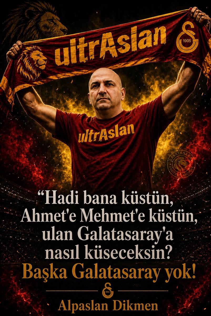 GSarayFootball's tweet photo. Hadi bana küstün, Ahmet'e Mehmet'e küstün, ulan Galatasaray'a nasıl küseceksin?
                                    Alpaslan Dikmen
#Galatasaray #BugünGünlerdenGALATASARAY https://t.co/nkLDqAdgrp