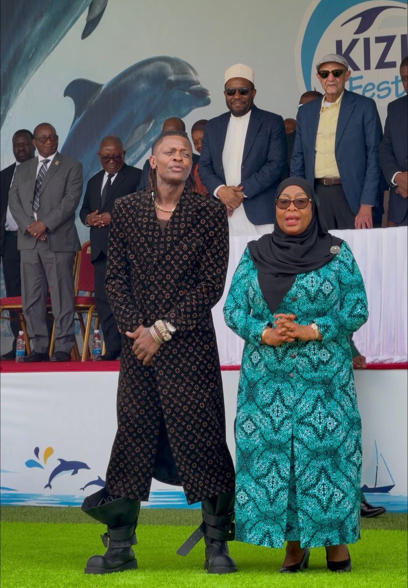 PatroUganda's tweet photo. Jose Chameleone Meets Tanzania’s President Samia Suluhu Hassan at Kizimkazi Festival 2026. https://t.co/W8nQ9Femzw