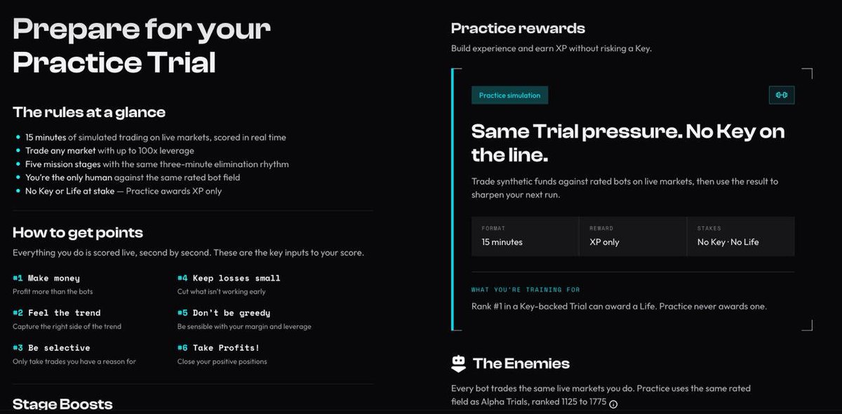 jinnreign's tweet photo. @sizedotclub  separates activity from performance more cleanly than most platforms.

You can stay active through Practice and daily missions without constantly risking Keys. 

Scored Trials remain a deliberate choice rather than the default action.

That separation keeps the product from turning into pure volume grinding, at least for now.