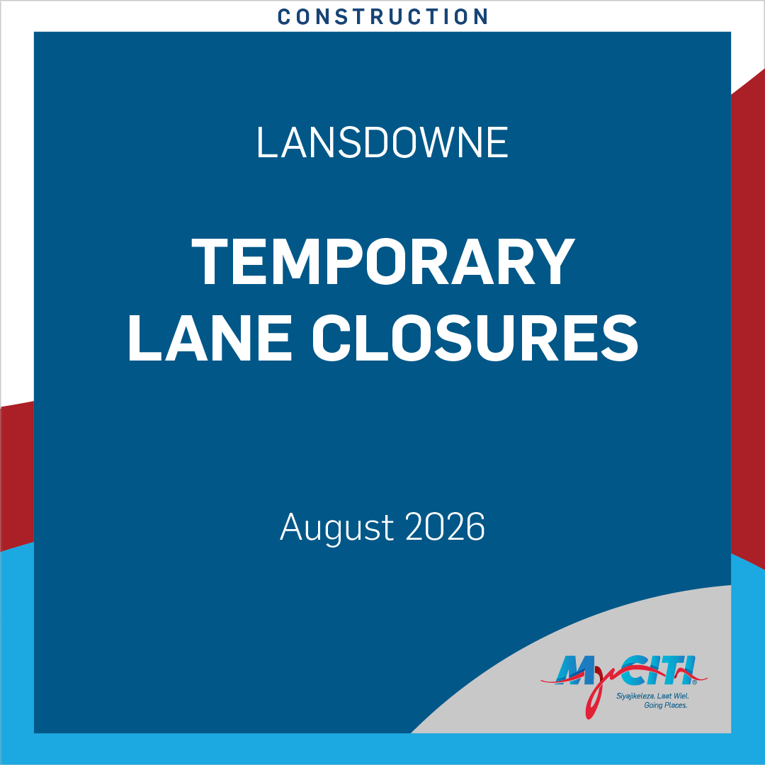 myciti_phase2's tweet photo. 🚧 Temporary lane closures in Lansdowne 🚧
📍 Turfhall Road (Castor/Benona Roads to railway bridge)
📍 Racecourse Road (railway bridge to M5)
📅 24 Aug 2026 - 28 Feb 2027
⚠️ Please allow extra travel time.
🔗More info: https://t.co/N3IZ4zOmPs 
#CapeTown #Roadworks #Lansdowne https://t.co/Tm4OekFONr