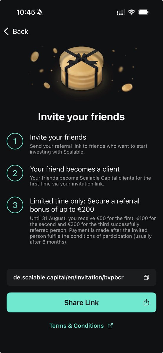 jhhggvccd's tweet photo. @Apfelmus_club @MooreDividends 6 trades min. 150 eur. Your friend gets referral bonus for you similar like revolut. https://t.co/yMAe9nU5i3