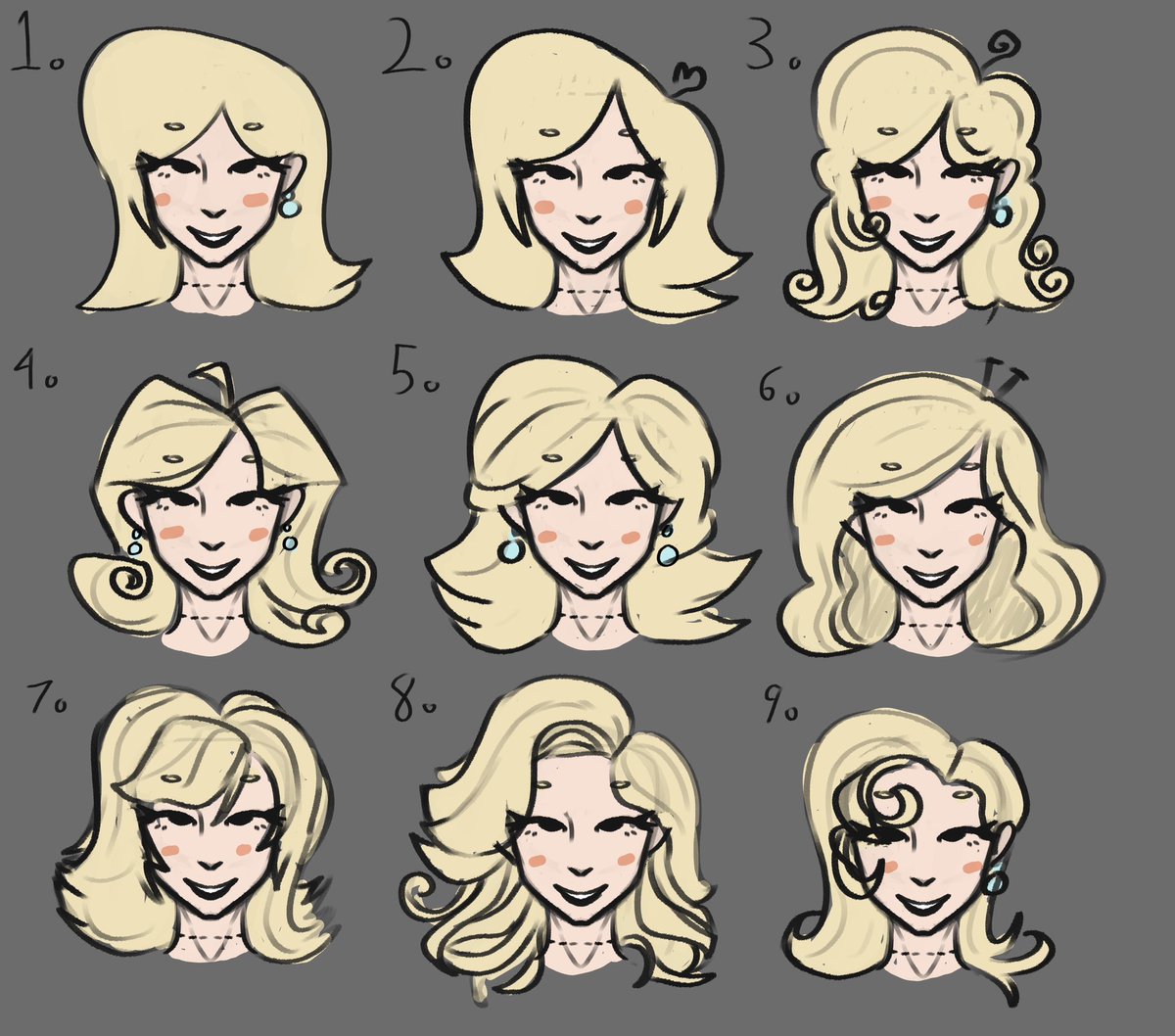 S0ggio's tweet photo. Trying to draw hairdresser but can’t decide what hairstyle she should have. What do you think? #pillarchase #pillarchase2 #pillarchasefanart https://t.co/KLCn4Ur00k
