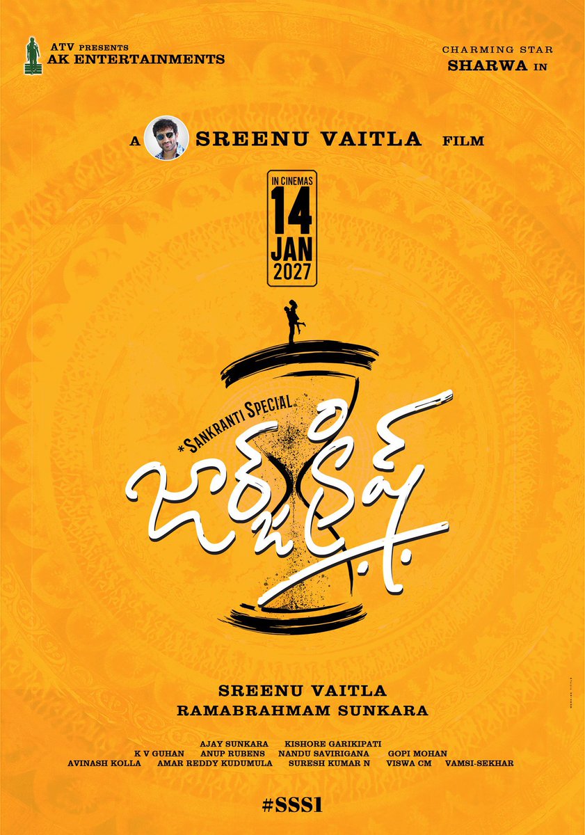 RakeShPrabhas20's tweet photo. THE CELEBRATIONS ARE OFFICIALLY ON! 🔥💥
Presenting our Sankranthi Special ~ #GeorgeKrish ⏳
Charming Star @IamSharwanand in a @SreenuVaitla Film, an @AnilSunkara1 Production ✨
Fun, Flavour & Festivities hit the BIG SCREENS on January 14, 2027 🪁
#SS1 #Sharwa39 #Sharwanand https://t.co/RxKpRLrWK2