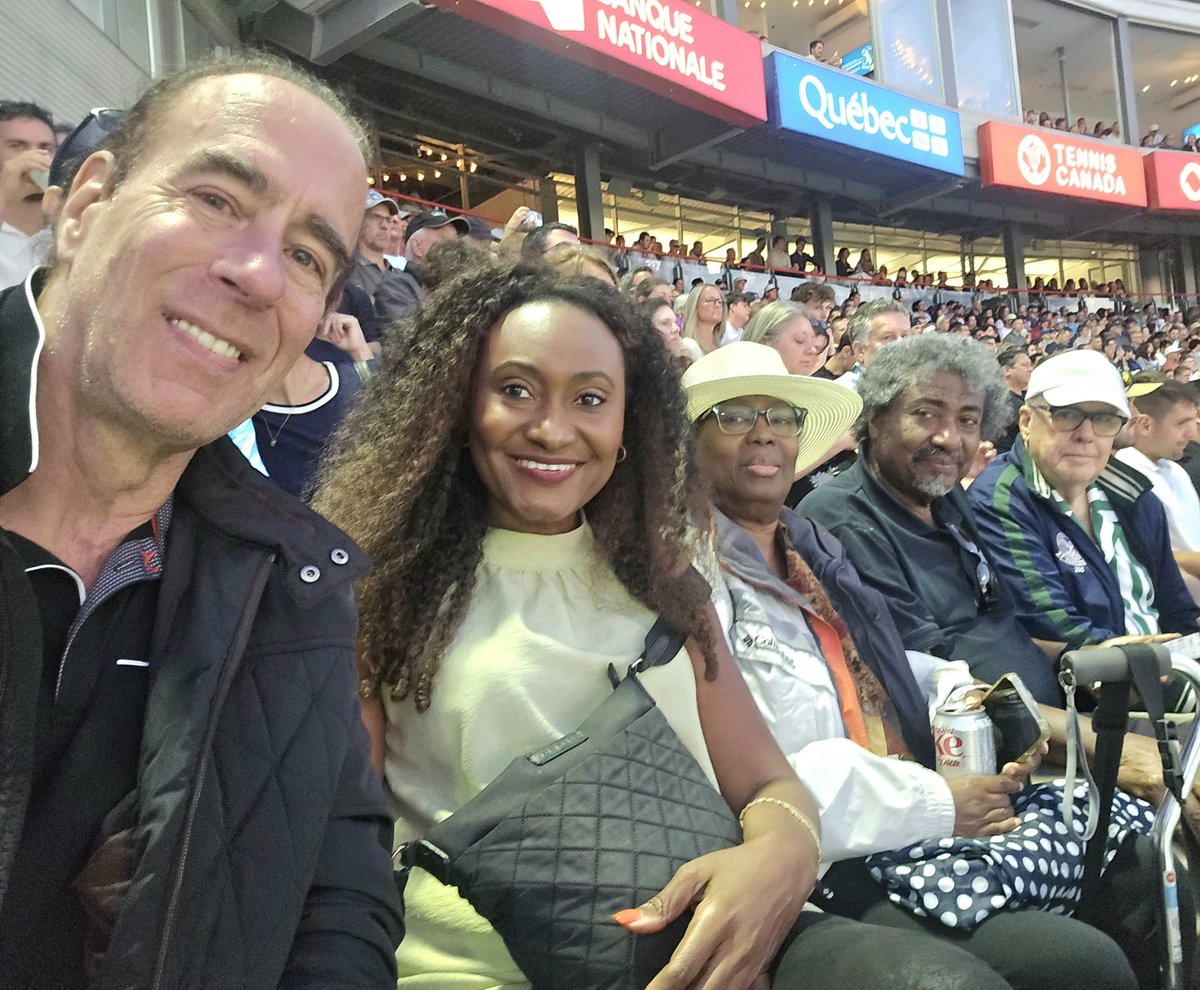 Fabiennecolas's tweet photo. Some moments are simply priceless! ❤️🎾

Bringing my dad to his 1st Canadian Open Semi-Finals &amp; Final, predicting Ben Shelton’s #Montreal win together on CityTV… then watching him actually WIN IT 🏆 - beyond special!

Even better sharing it with family &amp; friends! ❤️

#Tennis https://t.co/TefHBN5kkS