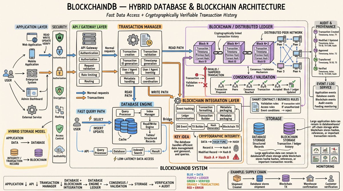 Pritam_PrB's tweet photo. Blockchain gives us trust. Databases give us speed. 🔗⚡
What happens when we bring both together? Exploring BlockchainDB.
📄 Research: https://t.co/SEoLZdLccQ 
📄 Research: https://t.co/cBawJ57DSH
#Blockchain #Databases #DistributedSystems #Research #ComputerScience https://t.co/EqI3B4qbSh