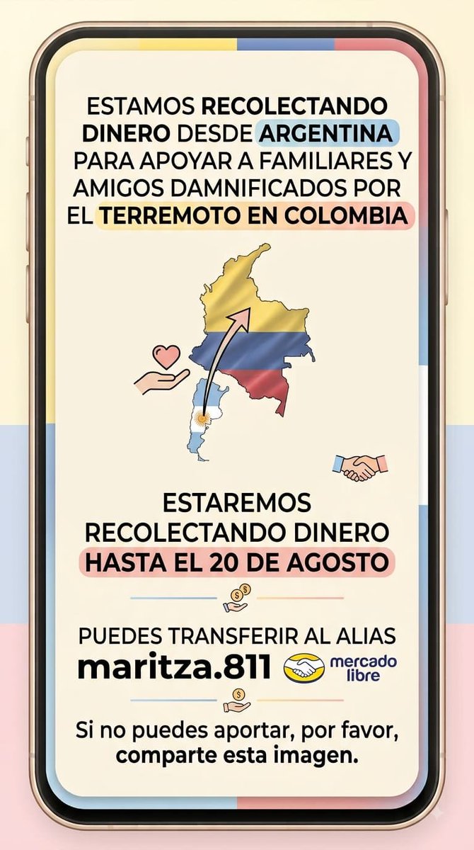 Mariitza_95's tweet photo. Ayudame a compartir porfa!! Graciaass

#ColombiaNoEstáSola 
#ColombiaUnSoloCorazón https://t.co/ds91m9KvFJ