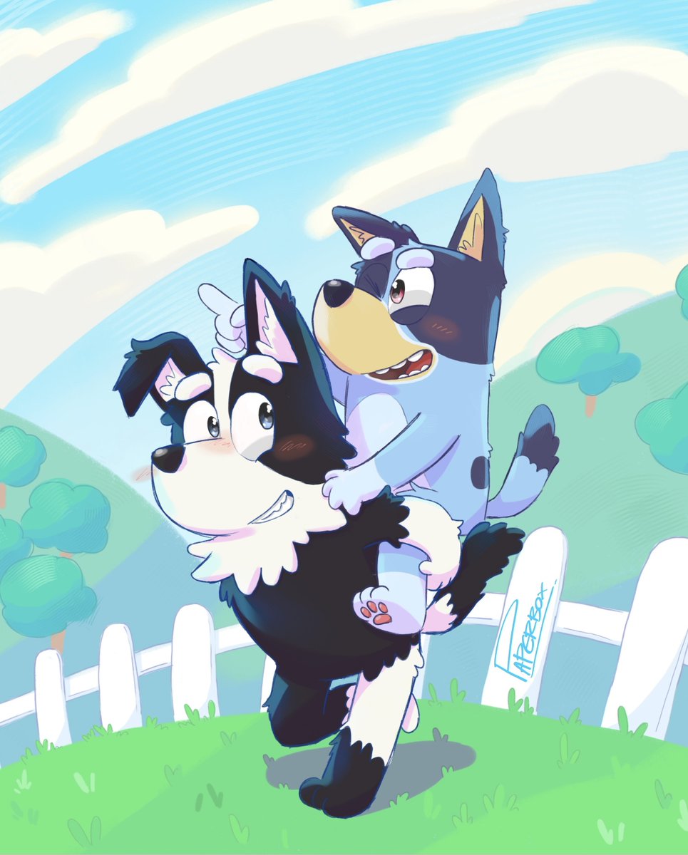 mr_paperbox's tweet photo. Blue heeler &amp; Sheepdog 🟦⬛
#Bluey https://t.co/1gwm0IPFN9