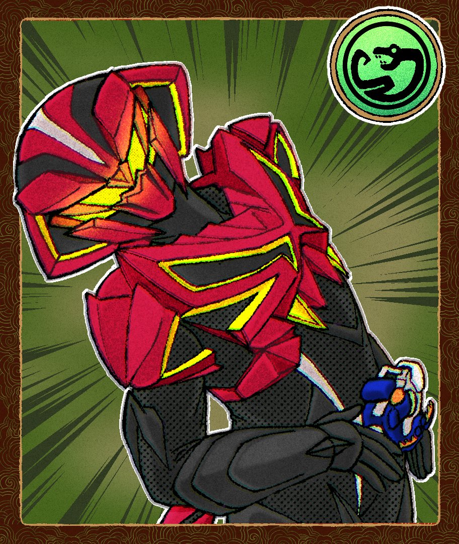 bondthepaul's tweet photo. Kamen Rider Jyao Fan art. I'm hoping that he would be unhinge like the other snake rider.
#fanart #kamenriderMyth https://t.co/8NKTF9fat0