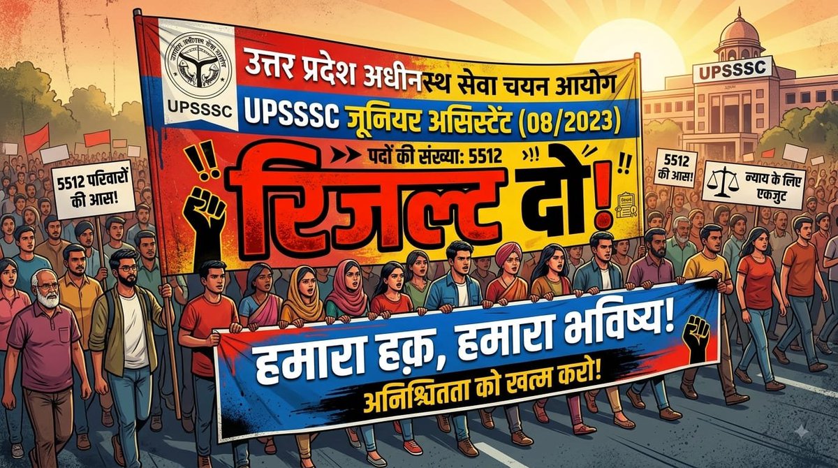 thisis_chandraa's tweet photo. UPSSSC Junior Assistant 5512 के सभी अभ्यर्थियों की एक ही उम्मीद है—अब परिणाम जारी हो। अभ्यर्थियों की भावनाओं और भविष्य को ध्यान में रखते हुए JA 5512 का result शीघ्र jari kro
#UPSSSC_DECLARE_JA5512_RESULT @UPGovt @UPCMOffice @myogioffice @CMOfficeUP
#SecretOf_CreationOf_Universe https://t.co/QOgL8O3PHE
