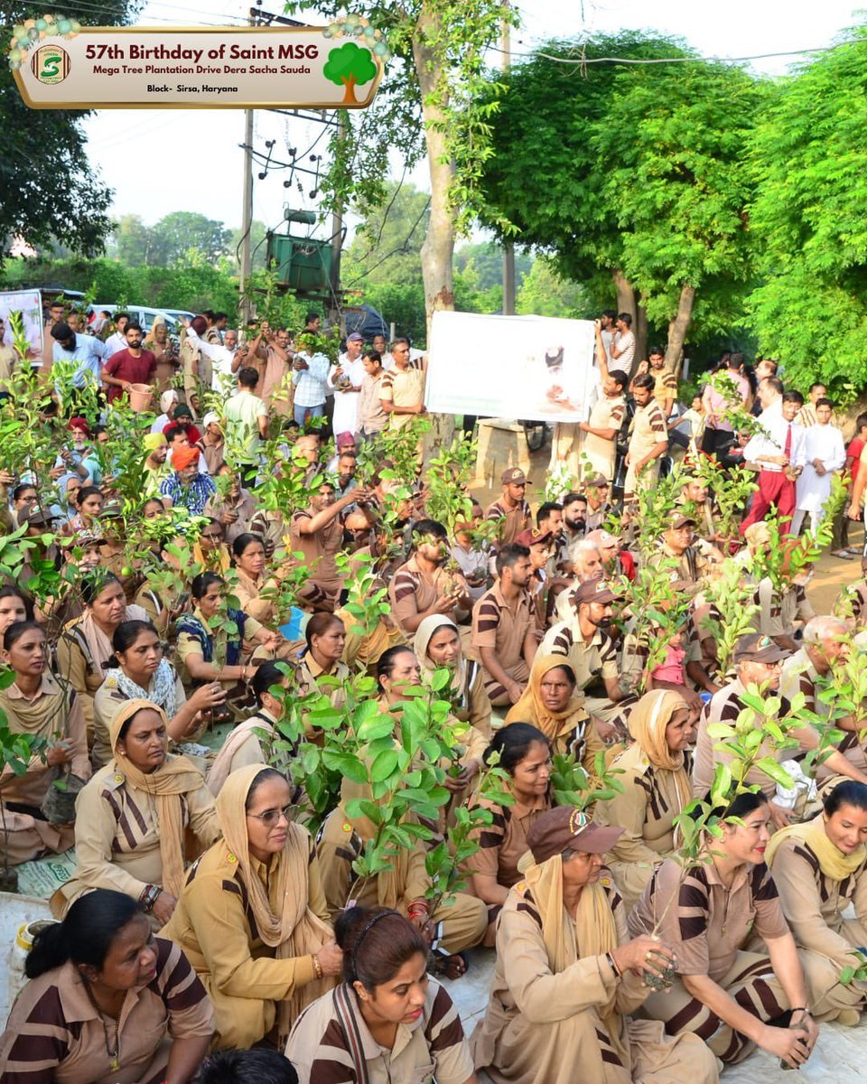 insan_venus's tweet photo. A greener future starts with a single sapling. Let’s plant more trees, protect nature and inspire others to #GoGreen. With the guidance of Saint Gurmeet Ram Rahim Singh Ji, every tree can bring hope for a healthier tomorrow.  #PlantATree #TreePlantationDrive #MegaTreePlantation https://t.co/eKhjkjv1bx