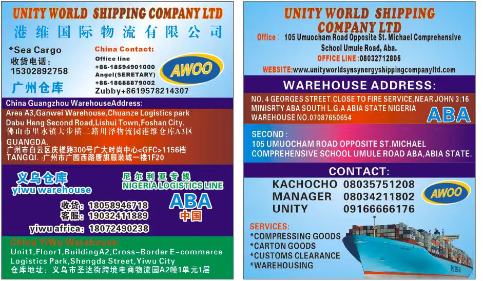 UnitySynergy30's tweet photo. Unity World Synergy Shipping Company Ltd 
Our Company has show capacity and competence in human resource management,  fast delivery, price effectiveness / advantage and over all systemic operations. Our plans and strategies are customer oriented. https://t.co/zVwYI6syUV