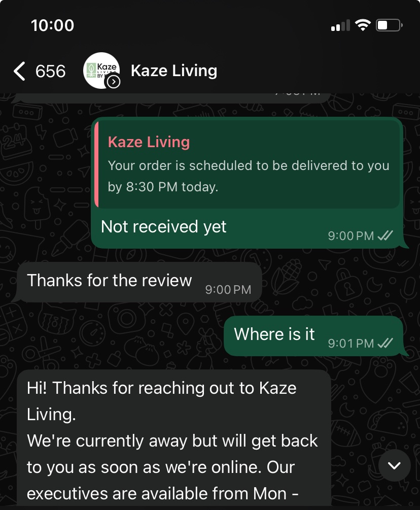 meanuj007's tweet photo. @KazeLiving 
@FTCLDF pathetic, Poor service
If you don’t get your dinner ready/ or YOUR kid has special in the tiffin. They don’t care, because they are kaze living. 
They remember of their service time ending 9Pm, but not informing customer for delay. Order #174204 https://t.co/4m8JNzV5F3