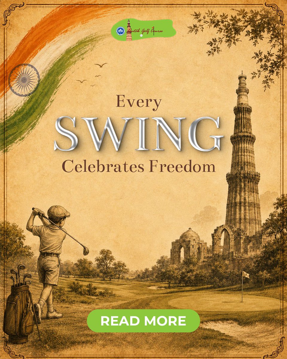 QutabGolfDDA's tweet photo. India’s Independence Day is a celebration of freedom, pride and the spirit of a nation that continues to move forward. This 15 August, golfers can celebrate that spirit in their own way — by stepping onto the greens, taking a deep breath and enjoying the freedom of the game. https://t.co/UbuIglEwUN