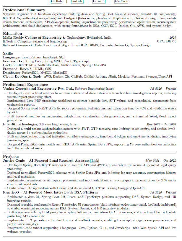 TechStoriesByS's tweet photo. As of now i have applied for amazon 5+ times but my resume never got shortlisted. Can someone tell me what is wrong here?? https://t.co/TmbuePwZdI