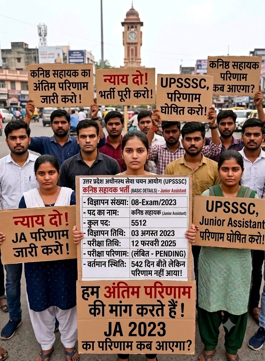 Chatraniti's tweet photo. कृपया #UPSSSC जूनियर एसिस्टेंट 5512 (5369) का अंतिम परिणाम जल्द से जल्द जारी करें। 
छात्रों को इस भर्ती के फाइनल होने का सालों से इंतजार है!!!
@UPGovt
@sn_sabat
@TheLallantop
#UPSSSC_DECLARE_JA5512_RESULT
#UPSSSC_REFORM_MOVEMENT https://t.co/zDPXDvxQiv