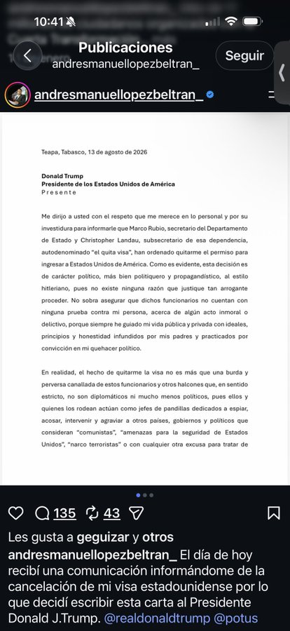 IrvingGatell's tweet photo. ¿Alguien le puede explicar a Andy que con esa redacción -léanla, es una joya- no sólo no le van a regresar la visa, sino que van a venir a madrearlo por pendejo e insolente?
O sea ¿en qué planeta vive? https://t.co/rn71GV2NMB