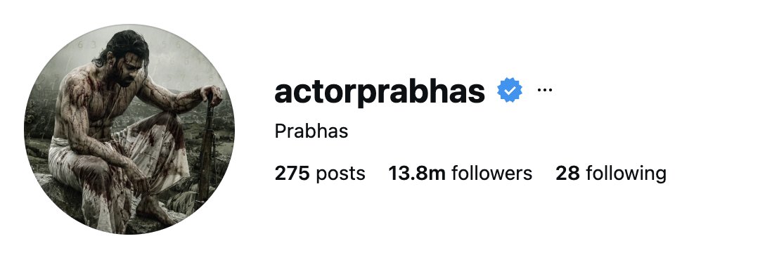 Prasad_Darling's tweet photo. After 7 YEARS! 🔥

The undisputed Pan-India Superstar #Prabhas has finally changed his Instagram DP  and it’s from #Fauzi🔥

#PrabhasDP https://t.co/Jt5YfaUiO2