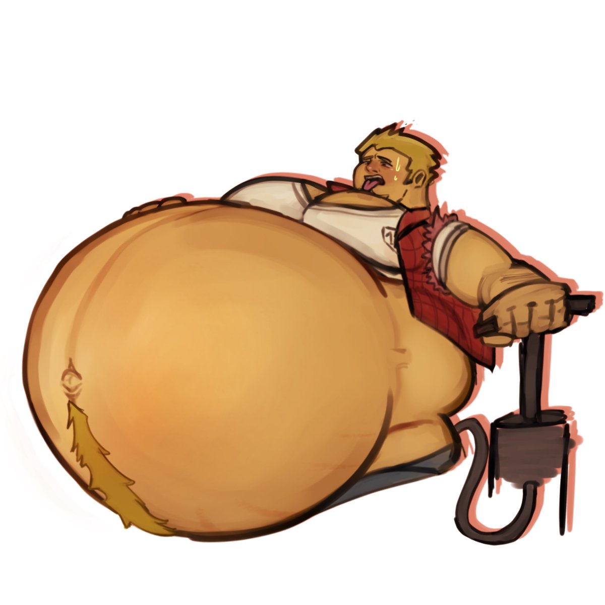 Hr8bAxt0n's tweet photo. Yeah so idk bout that comic. Maybe I’ll do one in the future but for now. Enjoy this over inflated coop. 😳 
#bellyinflation #coop #inflation https://t.co/wrlZuNEMWO