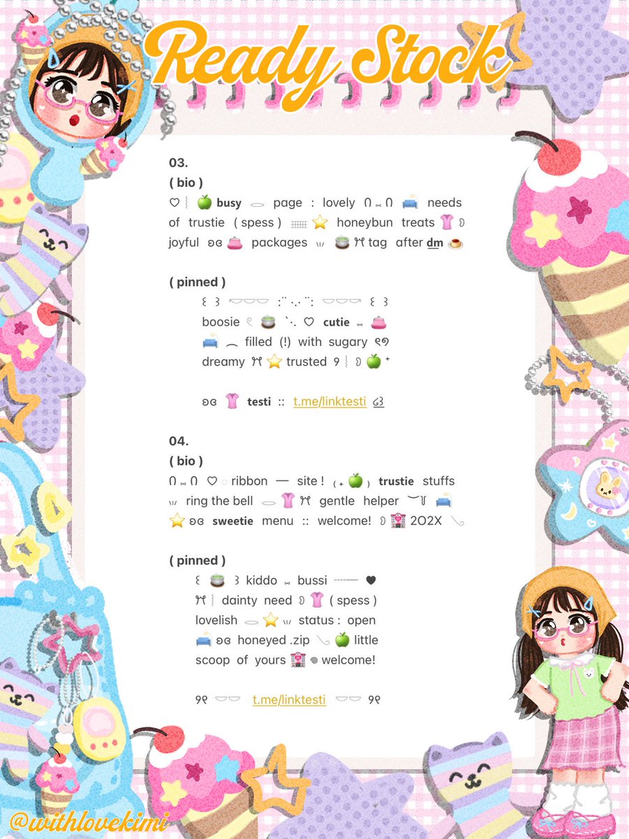 lieszze's tweet photo. ⠀
⠀⠀♥︎  ︴꒰⠀help retweet? arigatOu!⠀꒱
⠀⠀╭──⠀#zonauang  ୨୧

⠀⠀Moshi⠀__⠀mOsh?!⠀ready stock⠀🐥
⠀⠀🥣 🍏  wording  bio  dan  pinned  👛
⠀⠀siap⠀dibeli! 🏄‍♀️ 𓈈⠀sekarang!  :¨ ·.· ¨:
⠀⠀ⓘ  ☆   harga:⠀IDR  8.500⠀coins⠀🍵

⠀⠀꒰⠀꒱⠀⑅⠀yuk  jajan !  🎀
⠀ https://t.co/w09VrNmmFT