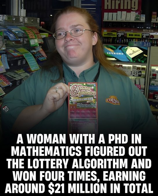 Rainmaker1973's tweet photo. Joan Ginther PhD in Math: 4x lottery winner https://t.co/YjRJTNoe1l