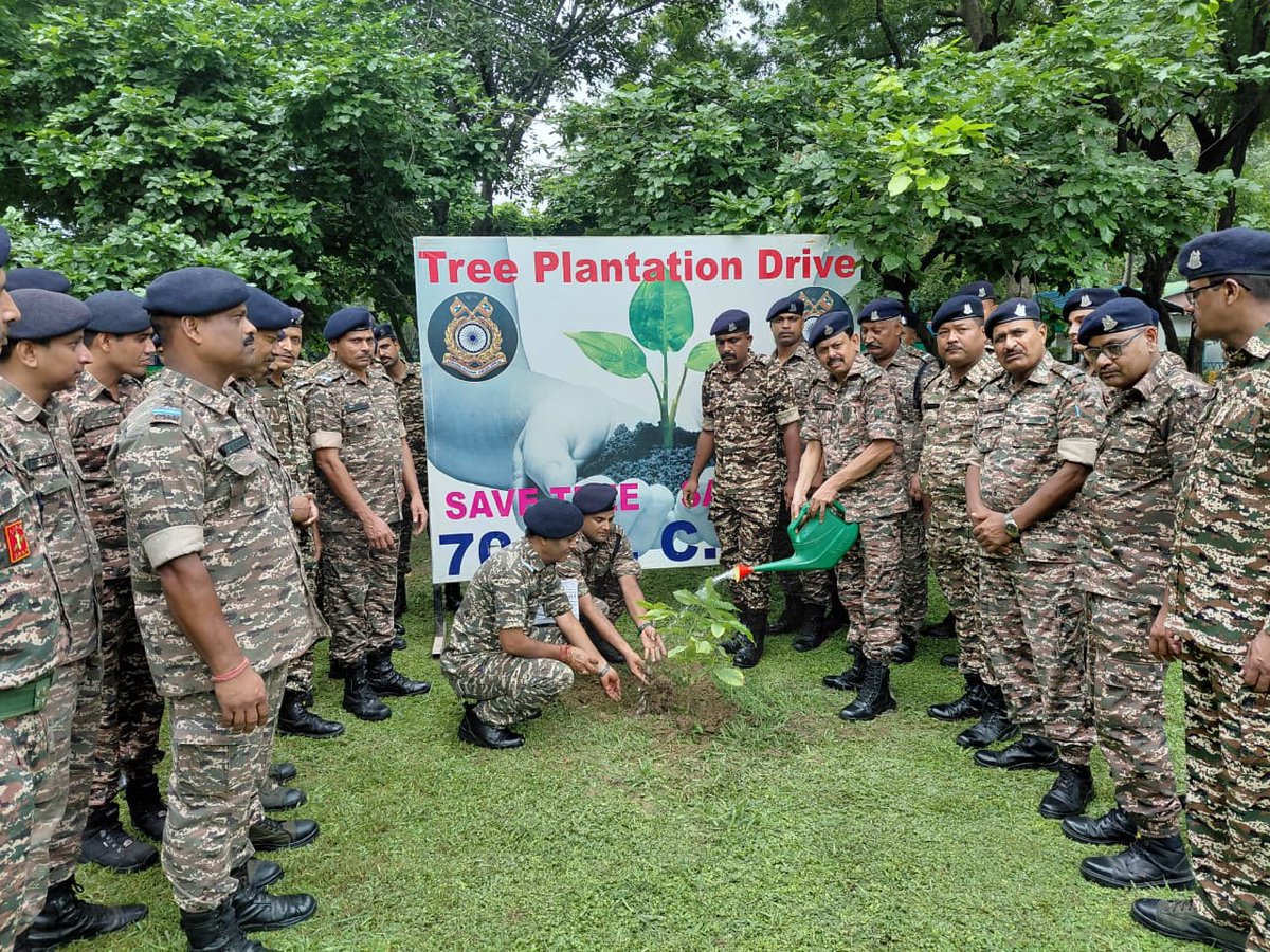 70bncrpf's tweet photo. On 14.08.2026, a tree plantation drive was conducted by 70 Bn CRPF at HQ Bawana New Delhi @crpfindia @WSCRPF2016 https://t.co/tzWaRMlikh