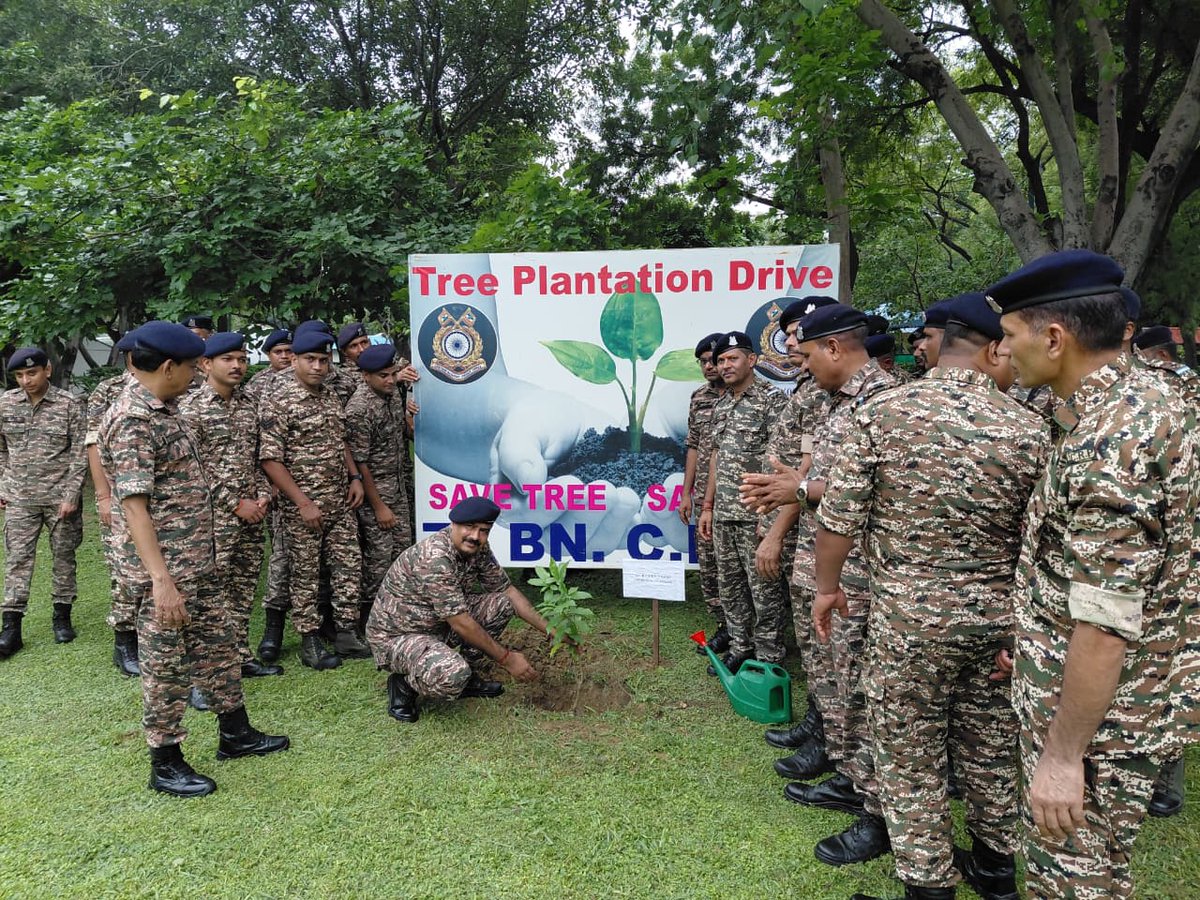 70bncrpf's tweet photo. On 14.08.2026, a tree plantation drive was conducted by 70 Bn CRPF at HQ Bawana New Delhi @crpfindia @WSCRPF2016 https://t.co/tzWaRMlikh