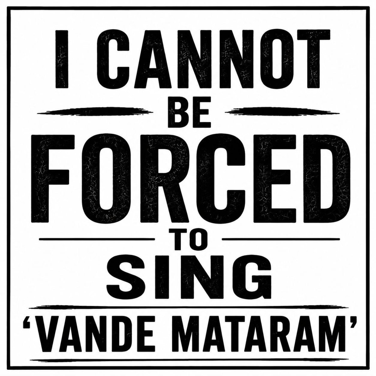 kedopeseyie's tweet photo. My faith will not allow me to sing Vande Mataram. 

Praying for Christians who will face this decision. I pray that God will give us courageous faith to say no to the Lotus powers that seek to demand our allegiance.

This is where I stand! https://t.co/kZVYBxzkS2