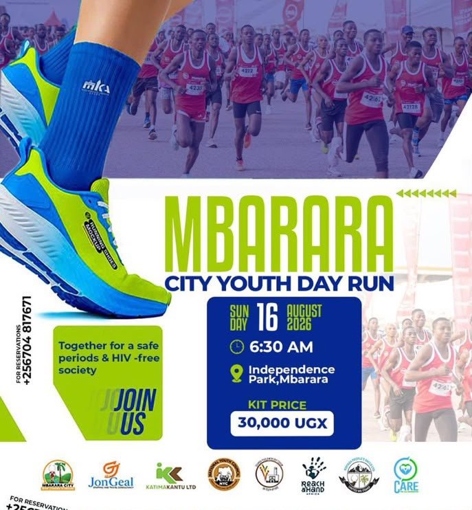 KaitetsiP19624's tweet photo. One City. Onr cause. One Run
Mbarara Youth Day Run 
Sunday 16th August 
6:30AM 
Independence Park, Mbarara 
Kit:UGX 30,000
Together for a safe periods and HIV _free society 
See y'all at the starting line!

#MbararaYouthRun2026 https://t.co/ZarhszM7Ef