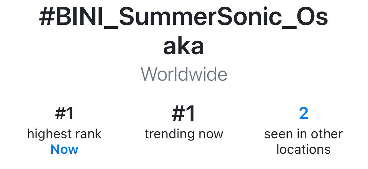 BINI_TrendsTeam's tweet photo. Just in time for our girls’ Summer Sonic debut, our official hashtag is now trending at no. 1 WORLDWIDE!!! 🤩

BINI MAKES OSAKA BLOOM

#BINI_SummerSonic_Osaka
#BINIxSummerSonic2026 https://t.co/0QA82gM4Lp