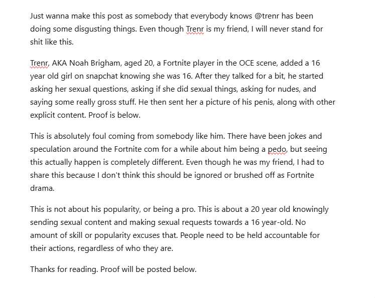 loganfnt1's tweet photo. The @Trenrr  Accusations 

More Information and evidence posted below https://t.co/RYbiahN2a6