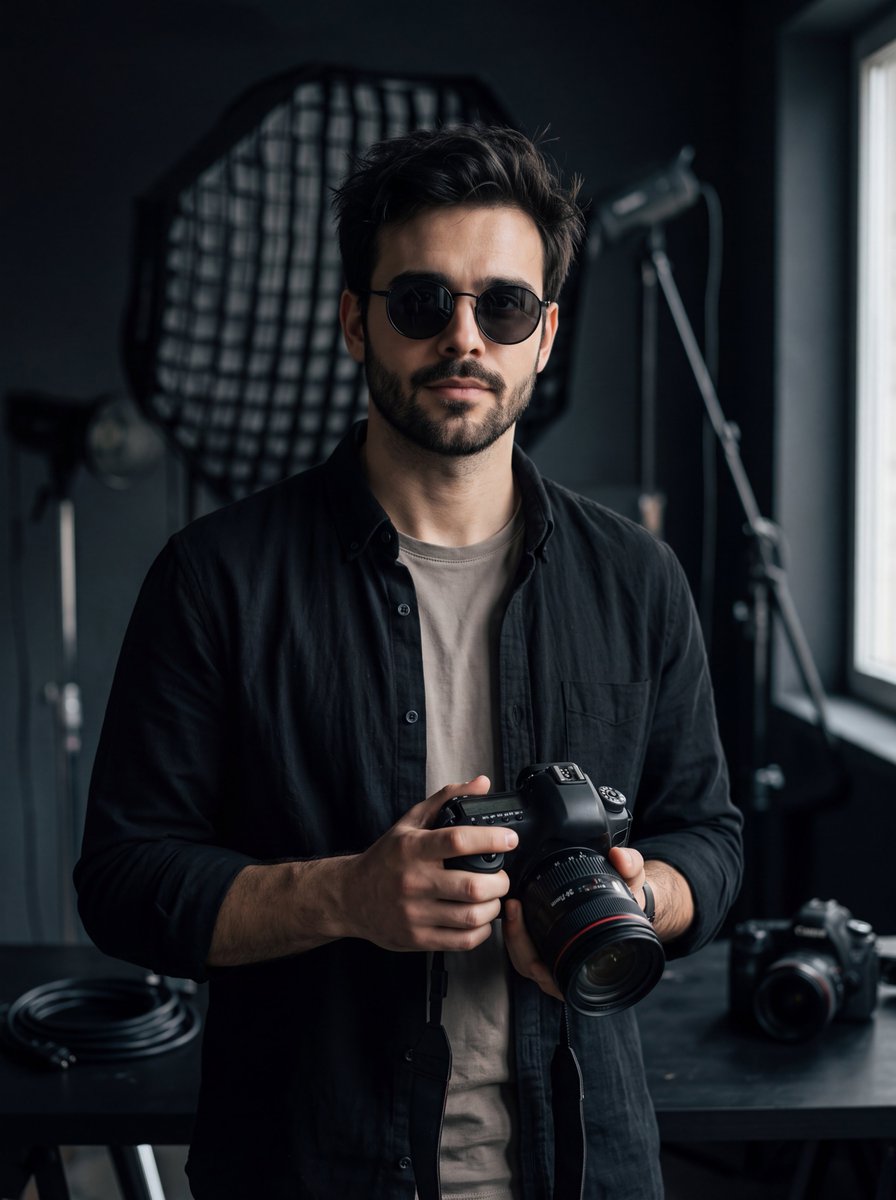 Cinematic Photographer Studio Portrait