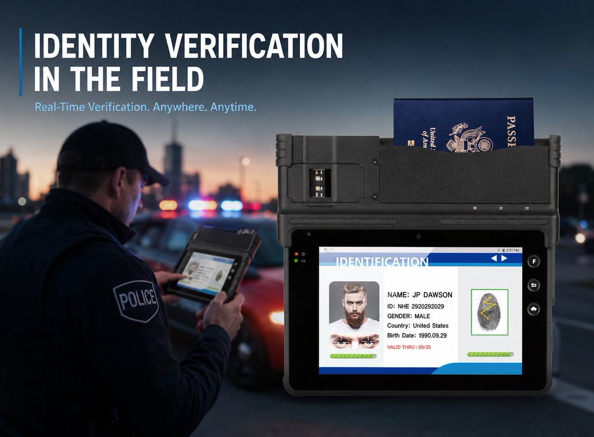 gen2wave's tweet photo. Identity verification starts in the field. From traffic stops to incident scenes, officers need fast access to ID, biometric, and database information. A mobile device should be more than a document reader—it should be a Mobile Platform connecting the field to agency systems. https://t.co/hLM4EAhoGN