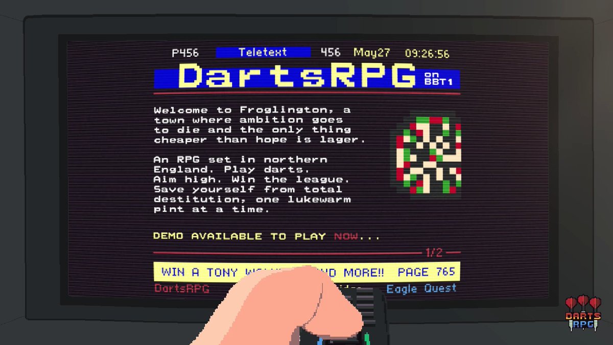 DartsRPG's tweet photo. 🎯🎯 Darts RPG Demo is now live!!🎯🎯

https://t.co/gO8p40uPDP…

-Play darts
-Neck some pints
-Beat the local league and crown yourself champion

Get yourself down to the pub for a pint and a game of darts

#pixelart #indiedev #indiegame #darts #gdevelop https://t.co/DLgLuVot2m