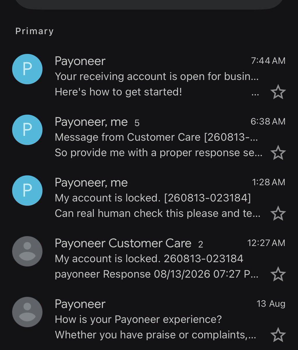 Yinkayro's tweet photo. @Payoneer_Help @Payoneer https://t.co/ZmABXADnXv