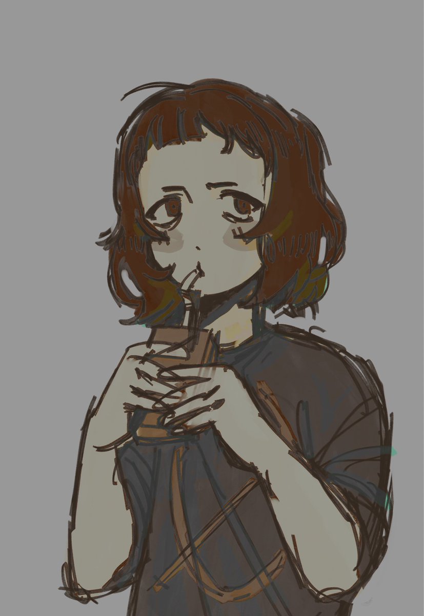 bardaknastolee's tweet photo. rough milk girl sketch 
#milkchan https://t.co/yMECsl2SYh