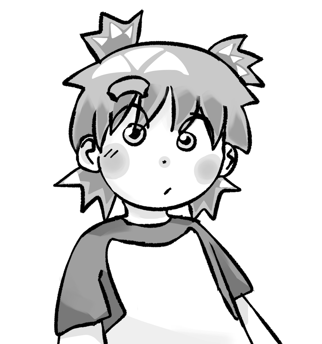 T_Temn's tweet photo. monochromatic yotsuba https://t.co/0AHqxKzyxp