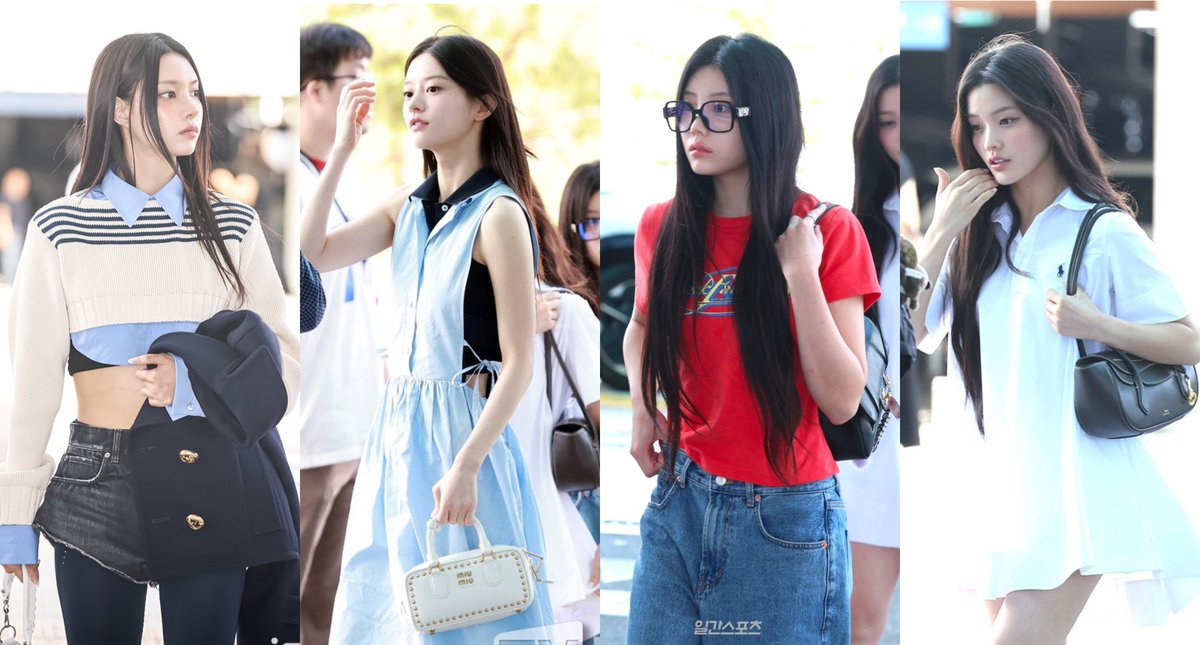 thebaseillit_'s tweet photo. ILLIT airport outfits today:

YUNAH - Balenciaga
MINJU - Miu Miu
WONHEE  - Chanel
IROHA - Ralph Lauren https://t.co/NjuuOrgHrZ